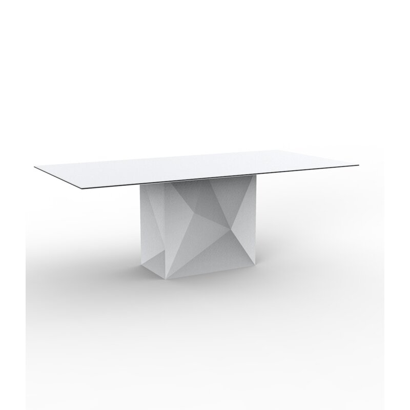Vondom Faz Plastic Coffee Table Color: White, Table Size: 39.25" W x 78.75" L x 28.25" H - Image 0