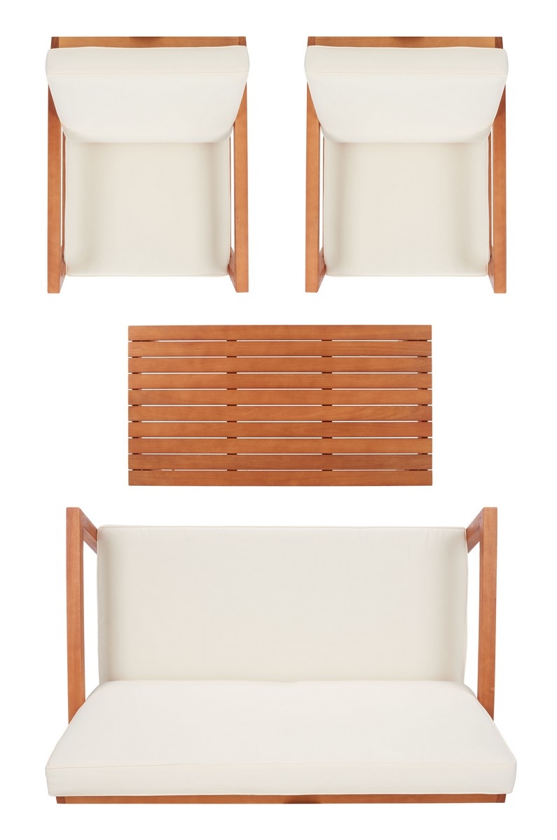 Larence 4 Pc Living Set - Natural/Beige - Safavieh - Image 4