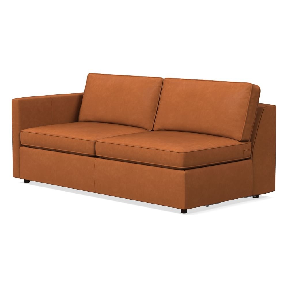 Harris LA Sleeper Sofa, Vegan Leather, Saddle, Concealed Support, Poly - Image 0