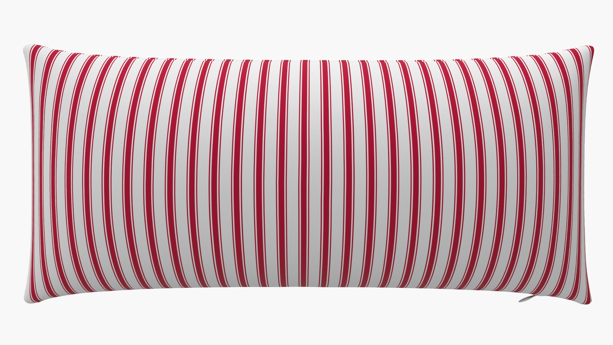 Throw Pillow 14" x 20", Red Classic Ticking Stripe, 14" x 20" - Image 0