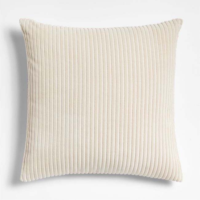 Creste 22"x22" Ivory Throw Pillow Cover by Athena Calderone - Image 0
