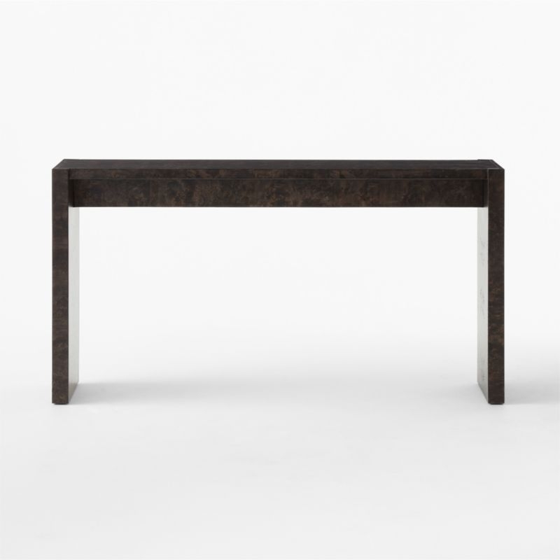 Niche 54" Black Burl Wood Console Table - Image 1