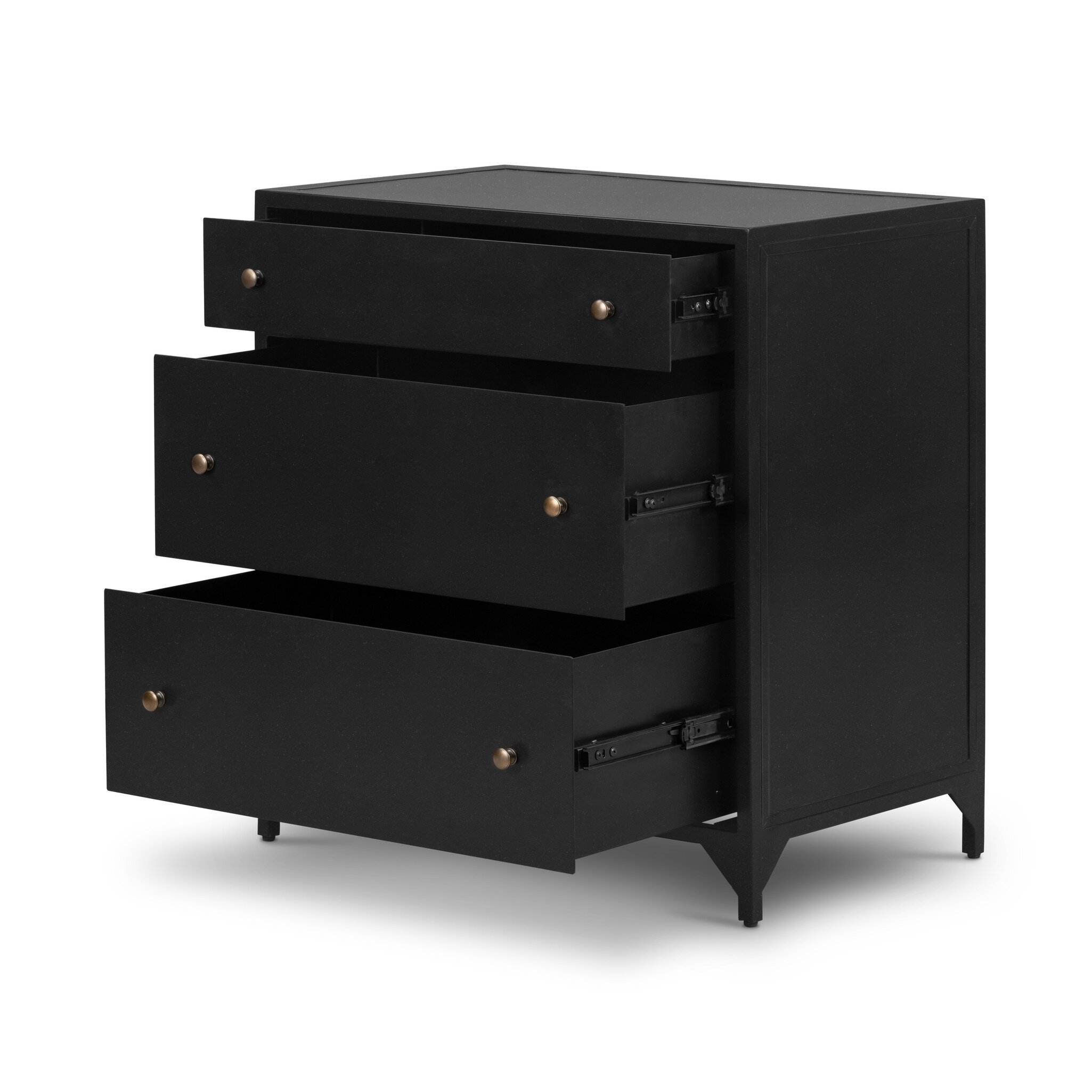 Belmont Large Storage Nightstand-Black - Image 5