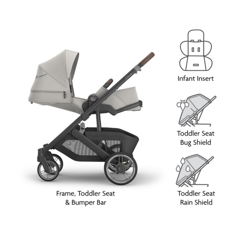 UPPAbaby ® Cruz V3 Savannah Pearl Grey Reclining Baby Stroller - Image 4