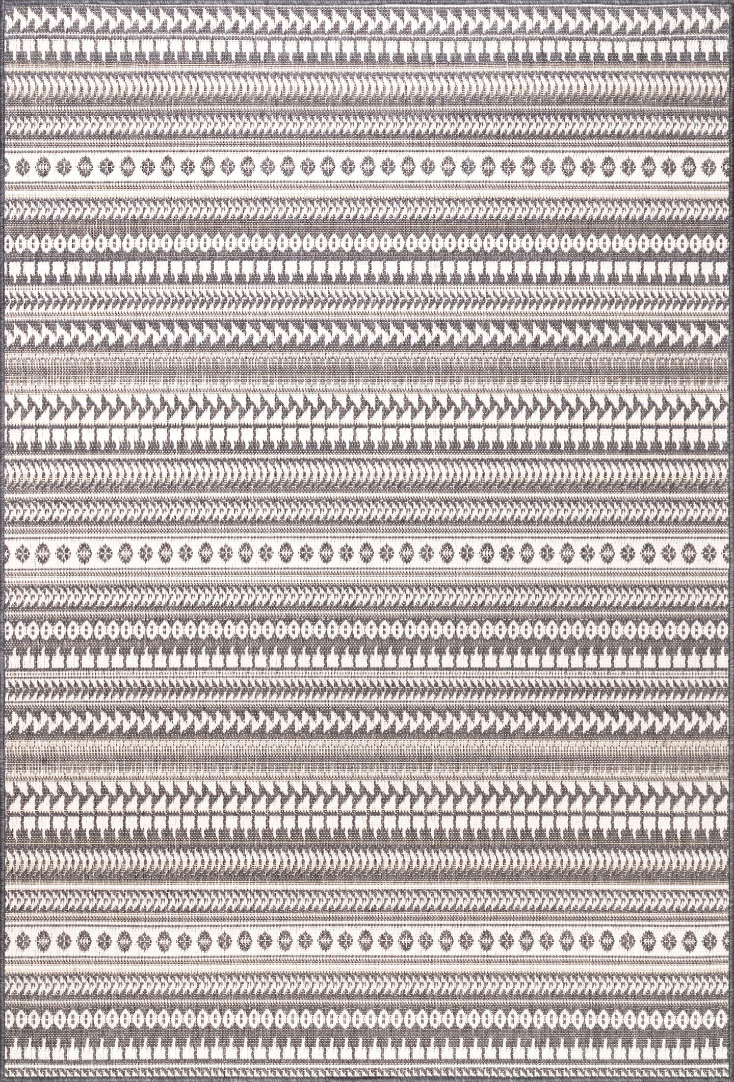Teofila Outdoor Rug Area Rug, Gray, 4' x 6' - Image 0