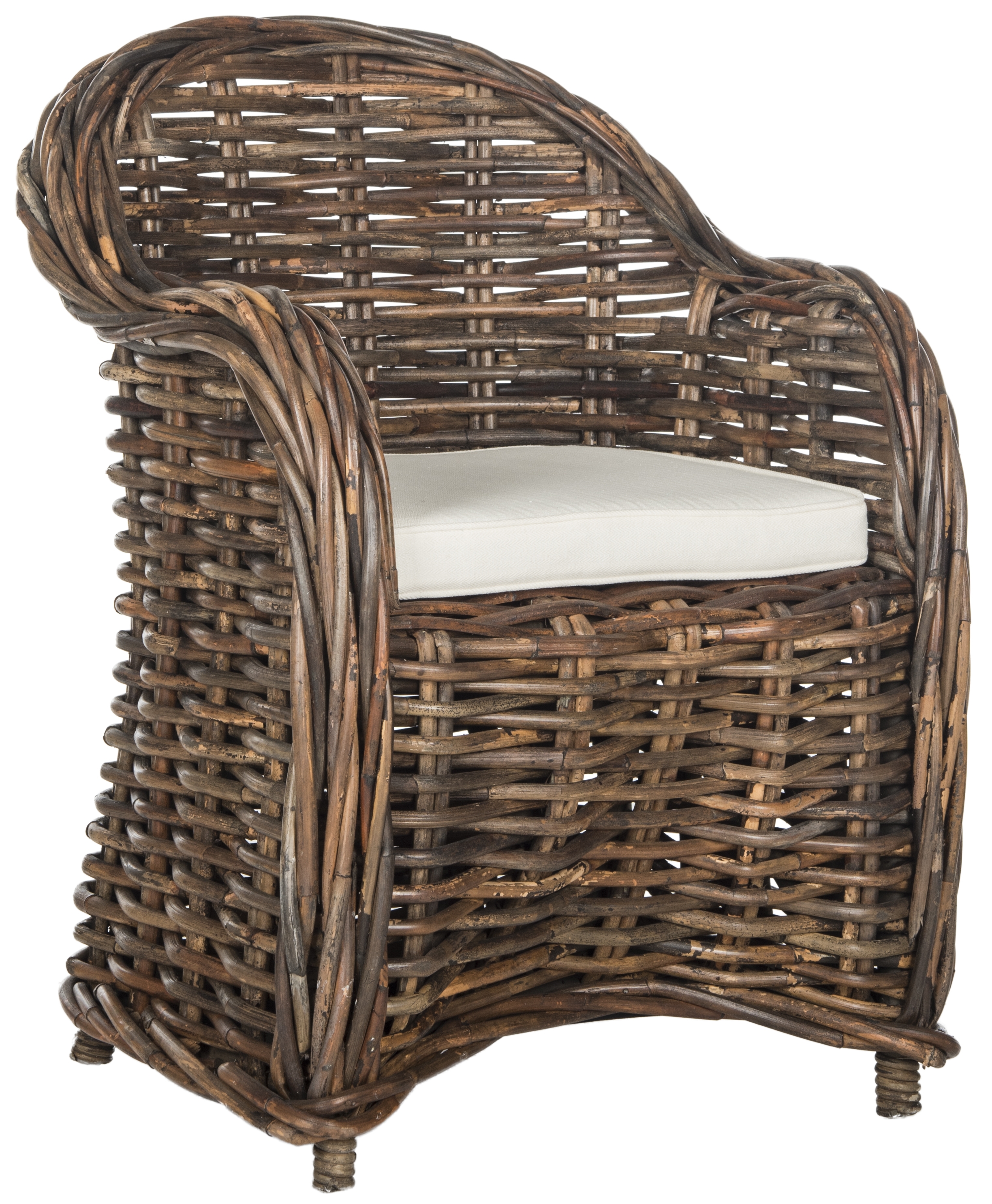 Nita Wicker Club Chair - Natural - Safavieh - Image 2