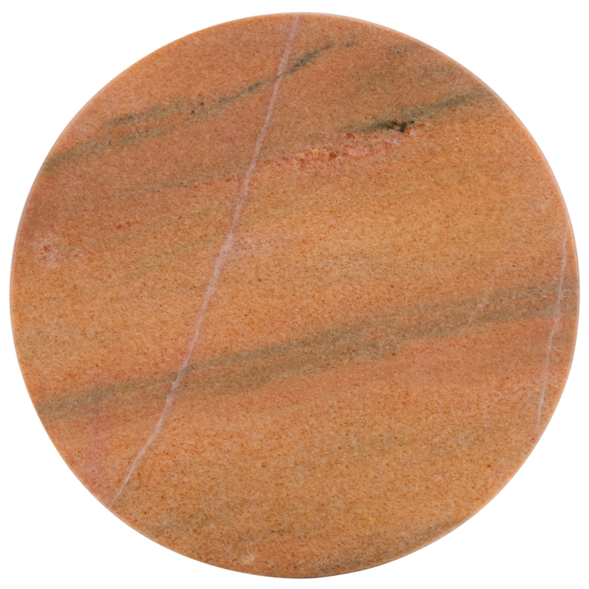 Valentia Round Marble Accent Table - Clay - Image 4