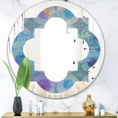 Quatrefoil Watercolor Circles II Eclectic Wall Mirror - Image 0