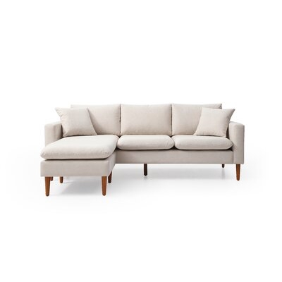 Jeni 87" Wide Reversible Sofa and Chaise  - Oatmeal - Image 0