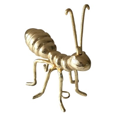 Sebiorn Decorative Ant Statuette, Gold - Image 0