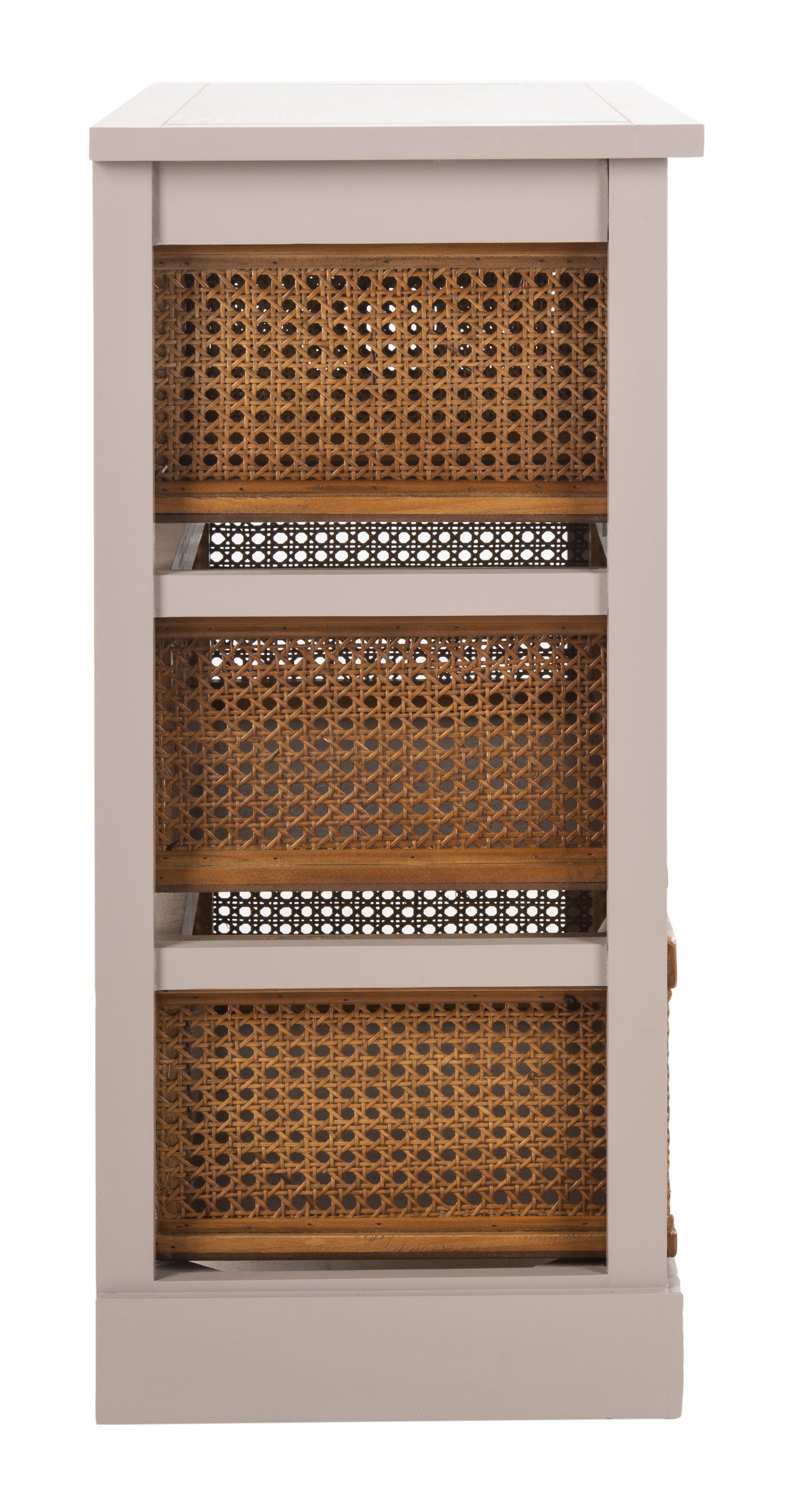 Jackson 4 Drawer Storage Unit - Quartz Grey/Cane - Arlo Home - Image 2