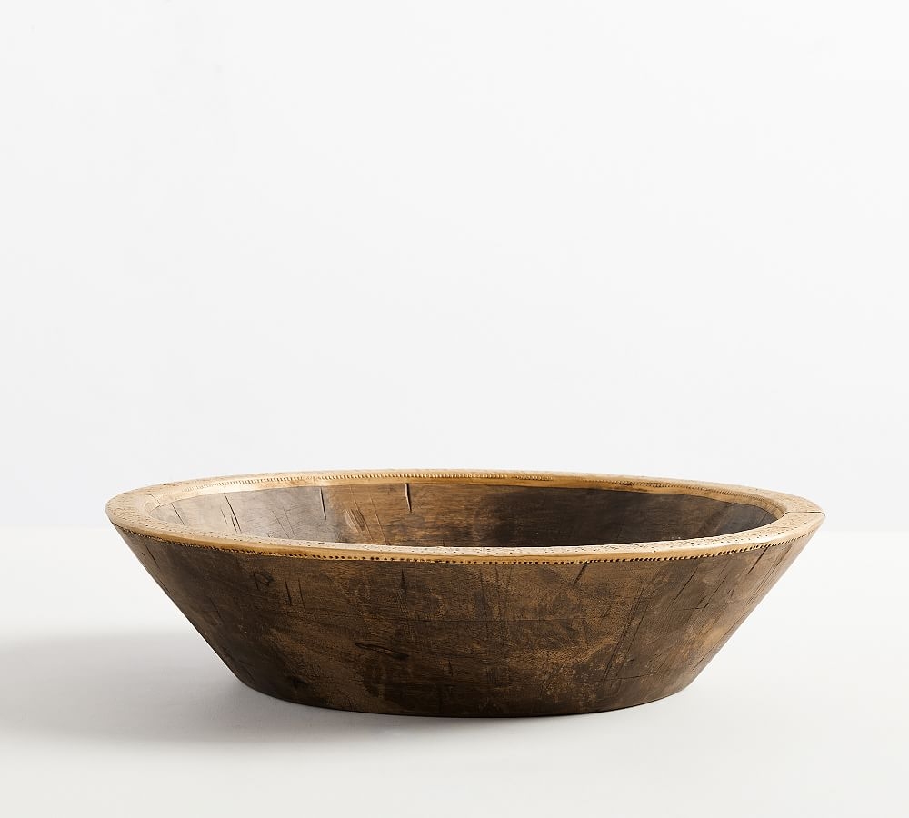 Gilded Wooden Bowl, Gold - Image 0