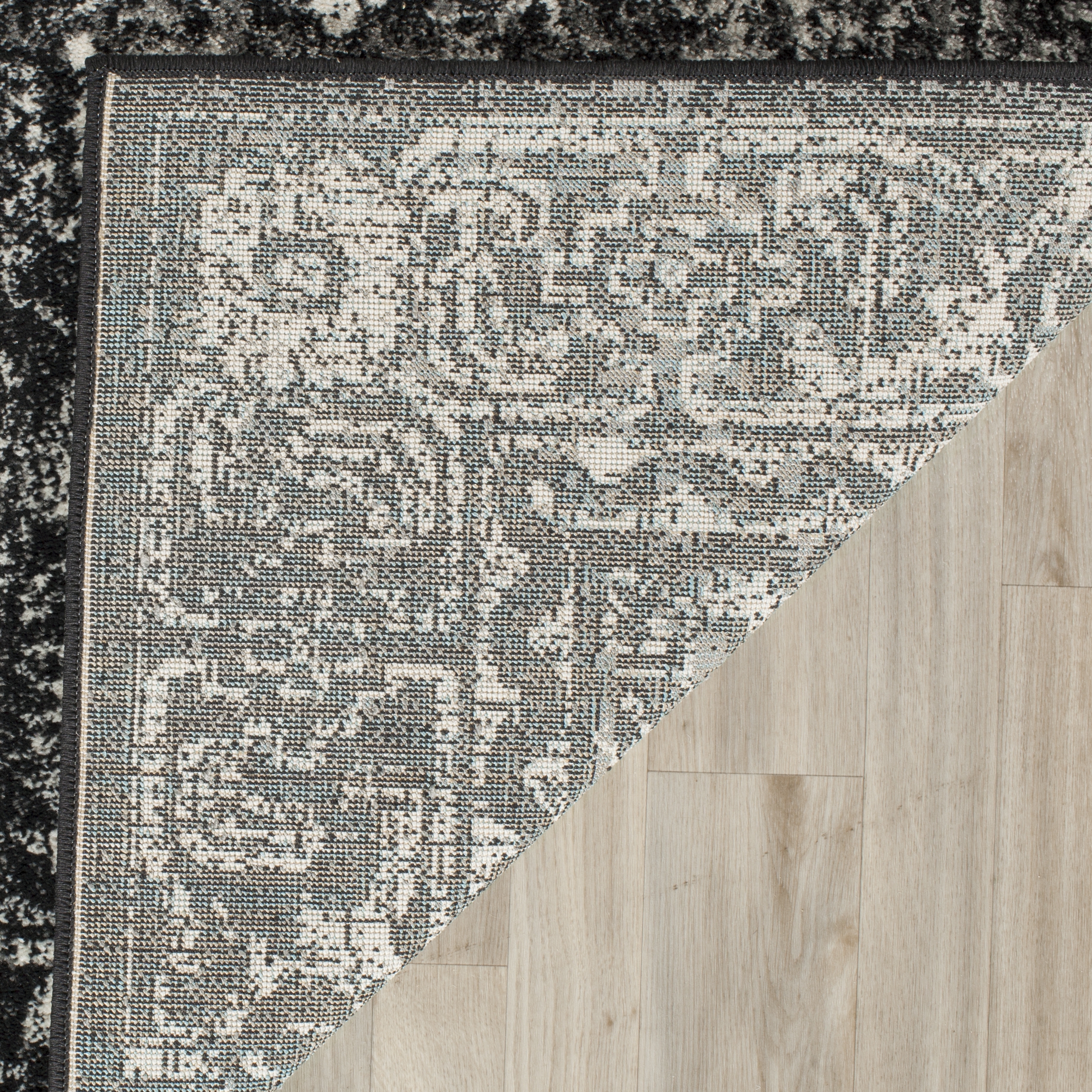 Arlo Home Woven Area Rug, EVK270K, Charcoal/Ivory,  2' 2" X 11' - Image 2