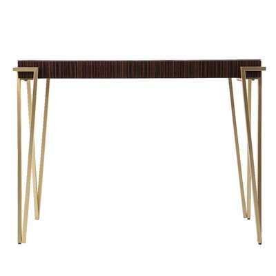 Console Table, Brown And Gold - Image 0