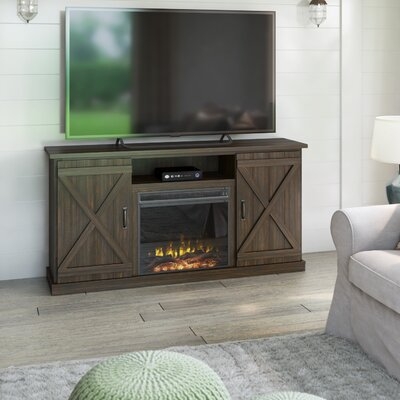 Derrynisk TV Stand for TVs up to 70" with Electric Fireplace Included - Image 0