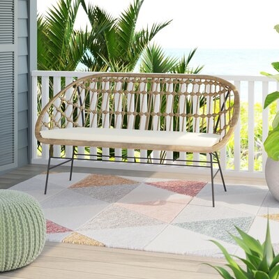 Delilah 51.2'' Wide Outdoor Loveseat with Cushions - Image 1