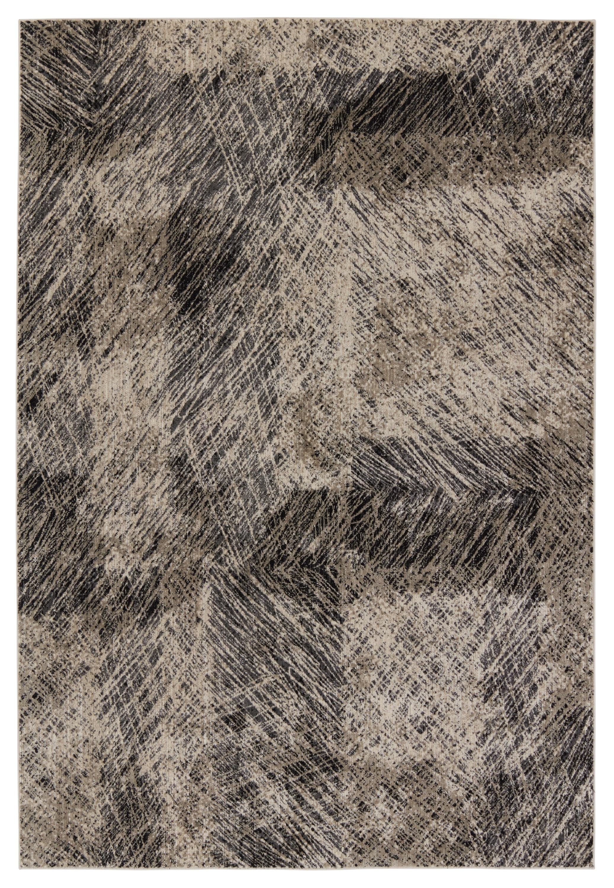 Dairon Abstract Black/ Taupe Area Rug (8'X10') - Image 0