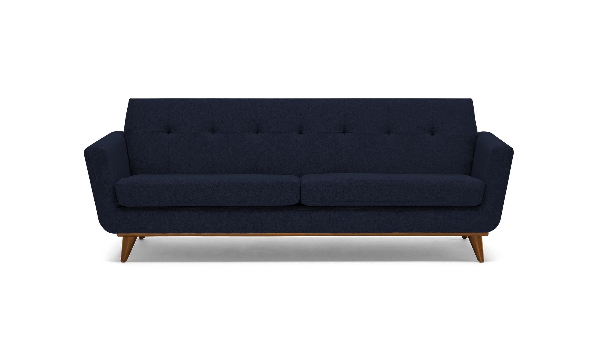 Blue Hughes Mid Century Modern Sofa - Sunbrella Premier Indigo - Mocha - Image 0