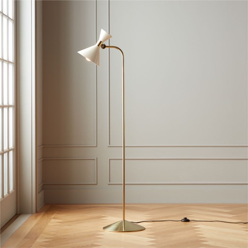 Hicks Floor Lamp, Ivory - Image 3
