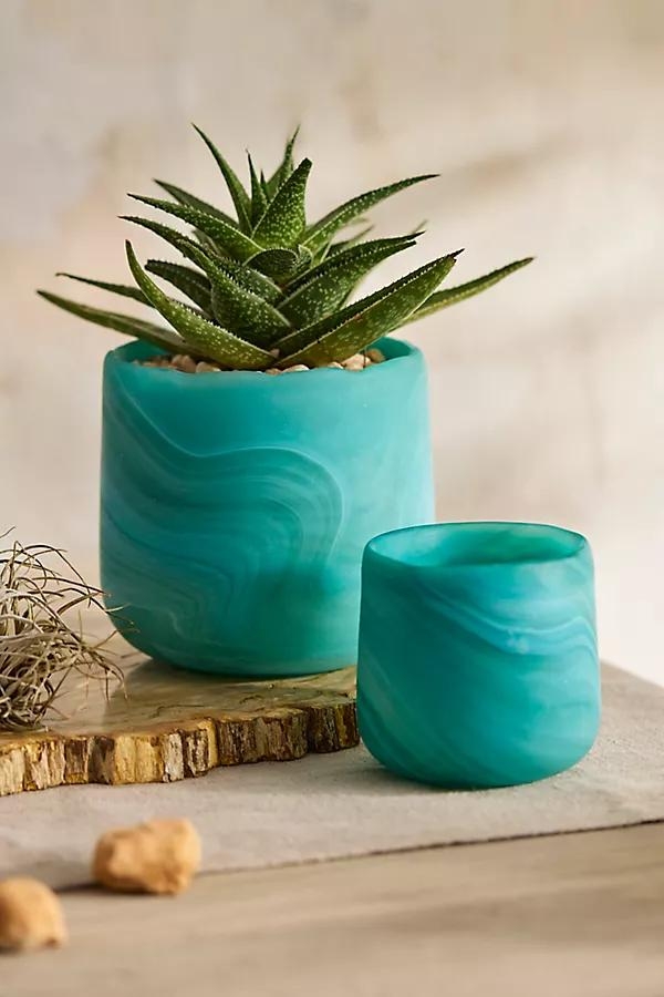 Marbled Glass Mini Planter - Image 0