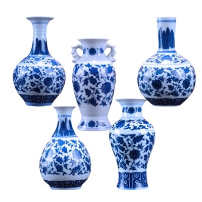 Blue 6'' Porcelain China Jar - Image 0