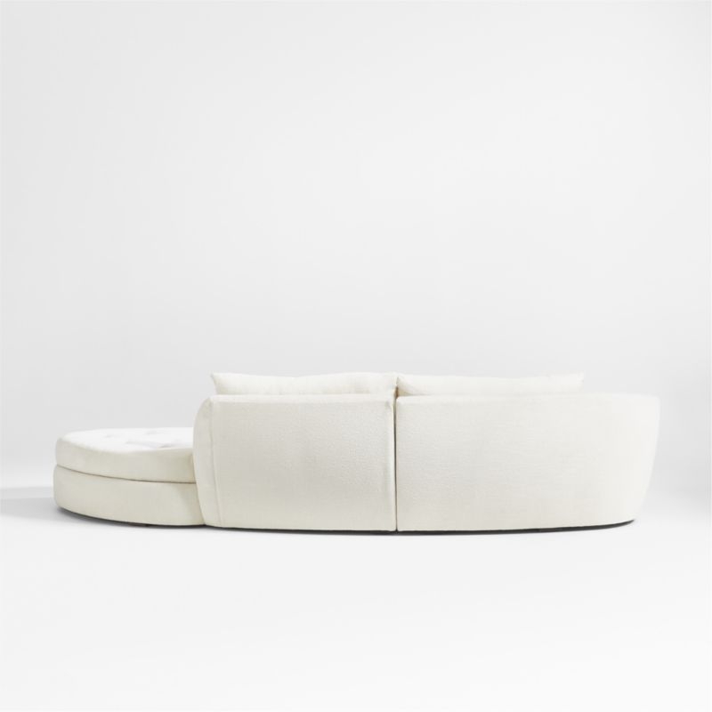 Sinuous Curved 2-Piece Right Arm Chaise Sectional Sofa by Athena Calderone - Image 3