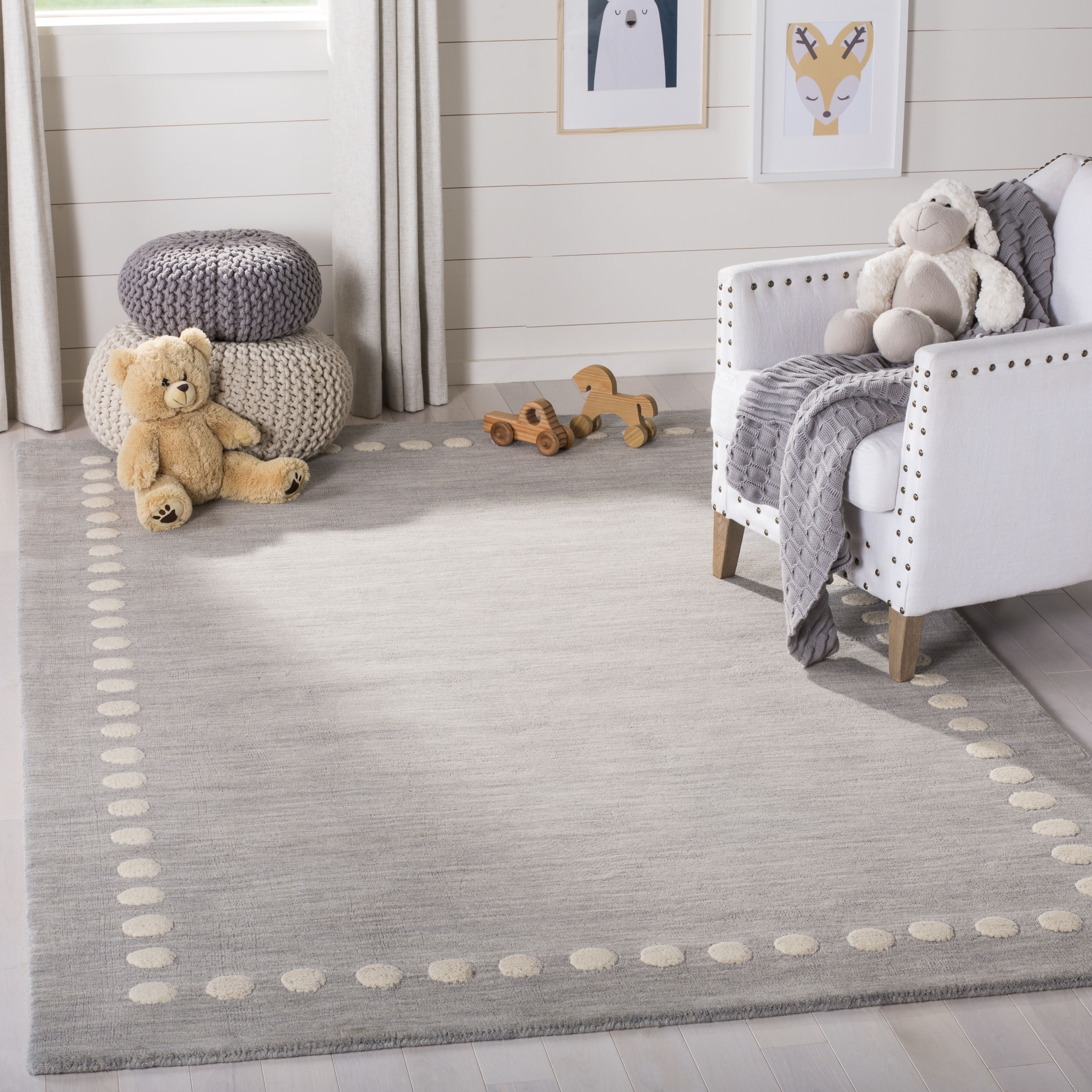 Arlo Home Hand Loomed Area Rug, SFK802F, Grey,  5' X 8' - Image 1