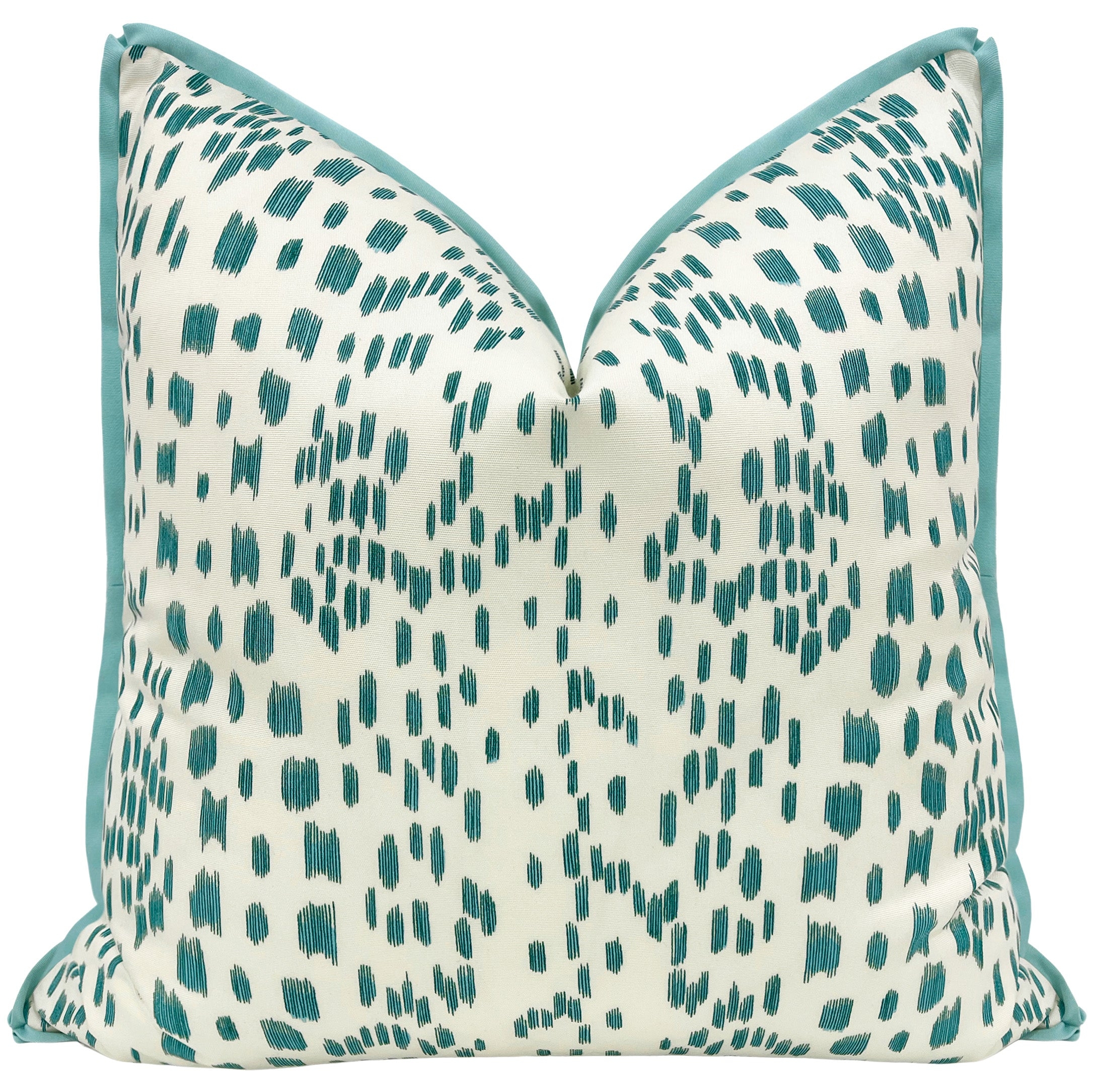 OUTDOOR : LES TOUCHES // TEAL - SAMPLE 4" X 4" / Fringe / POOL - Image 0