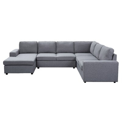 Dakota 120.5'' Wide Polyester Reversible Modular Sofa & Chaise - Image 0