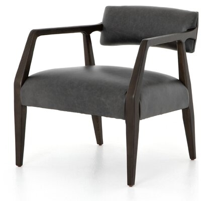 Maren Top Grain Leather Armchair - Image 0