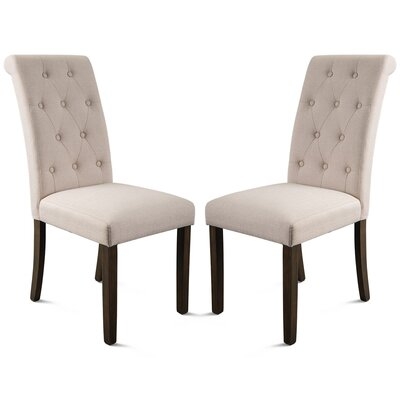 Aristocratic Style Dining Chair Noble And Elegant Solid Wood Tufted Dining Chair Dining Room Set Of 2 - Image 0