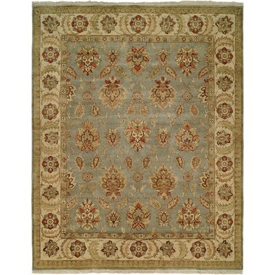 Oriental Hand Knotted Wool Blue/Brown Area Rug - Image 0