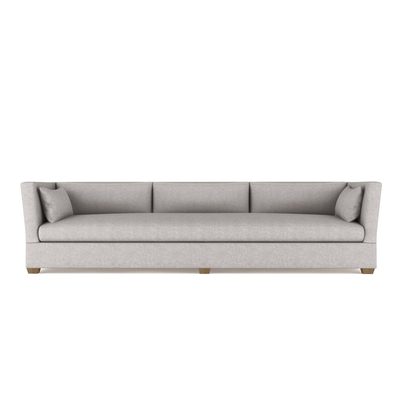 Tandem Arbor Cotona Sofa Upholstery: Velvet Silver Streak, Size: 31" H x 120" W x 41" D - Image 0