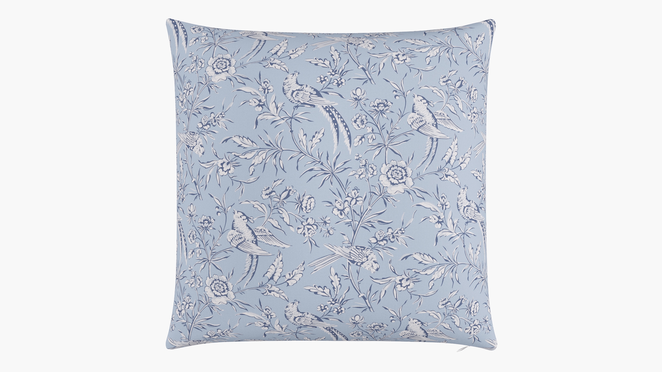 Throw Pillow 26", Blue Aviary, 26" x 26" - Image 0