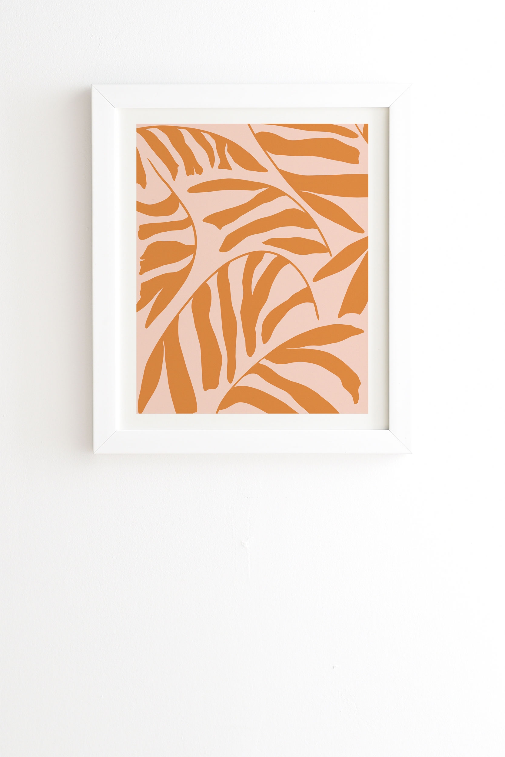 Palm 4 by Jae Polgar - Framed Wall Art Basic White 20" x 20" - Image 0