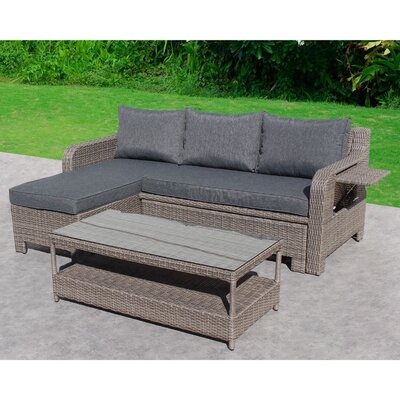 Antranette Courtyard 2 Piece Sectional Seating Group with Cushions - Image 0