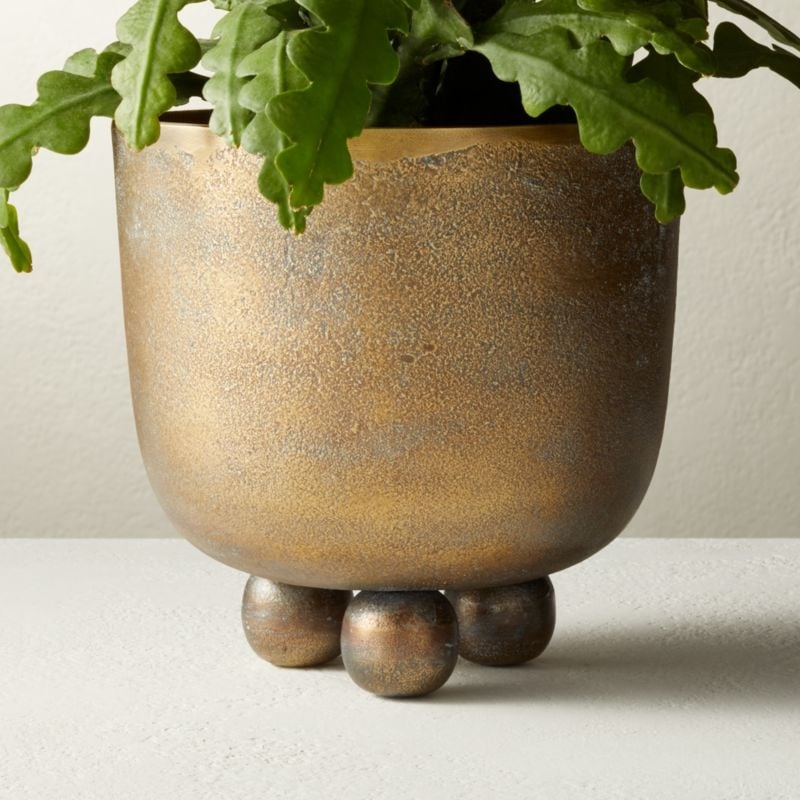 Capo Brass Footed Planter - Image 2