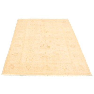 One-of-a-Kind Hand-Knotted New Age 6' x 9' Wool Area Rug in Ivory - Image 0