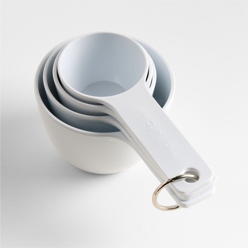 White Melamine Measuring Cups, Set of 4 - Image 2