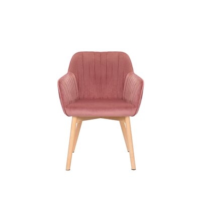 Velvet Upholstered Arm Chair - Image 0