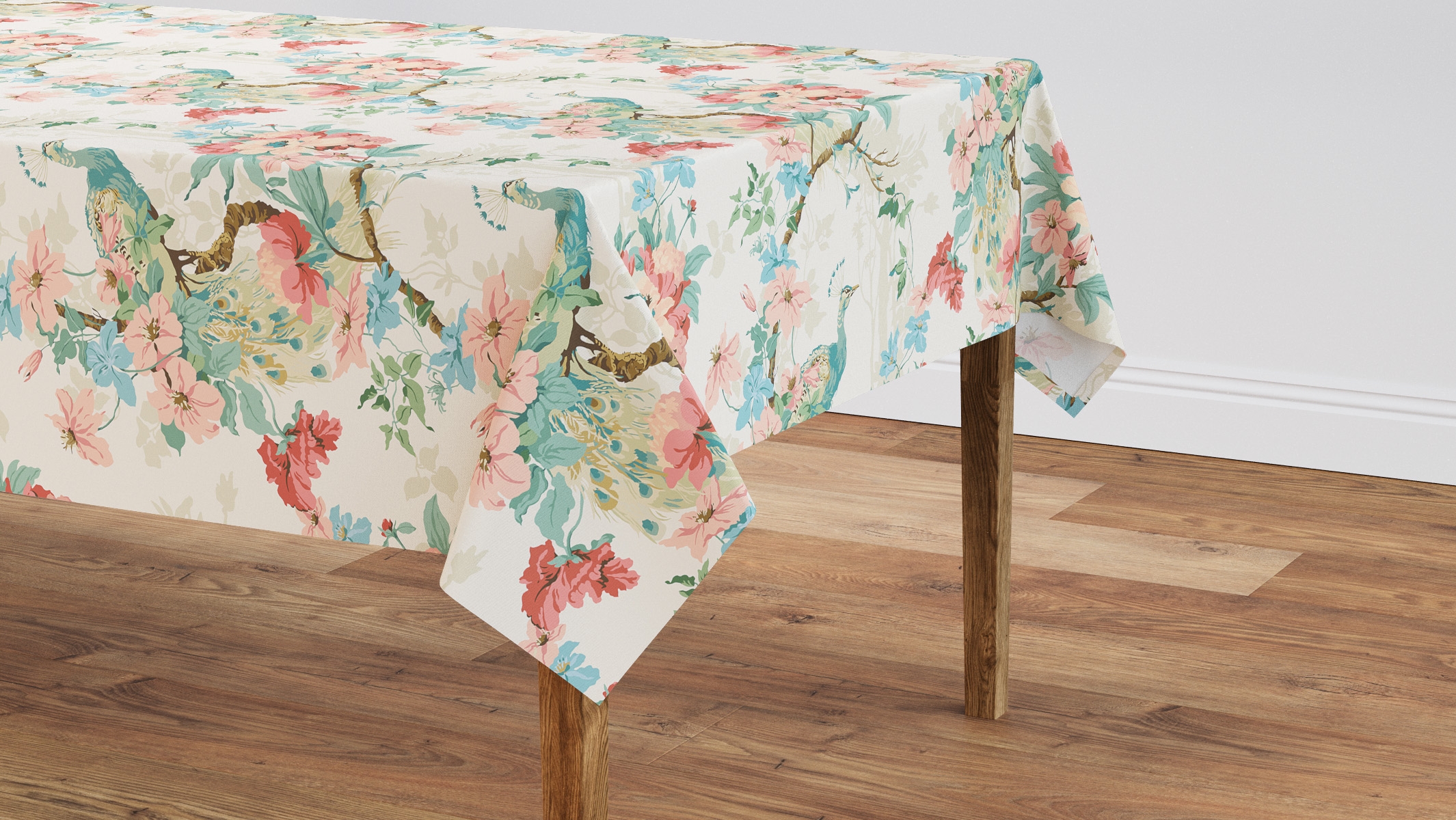 Tablecloth 56" x 144", Rose Peacock Park, 56" x 144" - Image 0