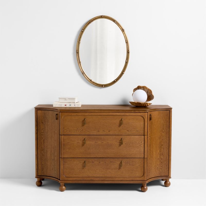 Ivy Cast Metal Bamboo-Style Mirror by Jake Arnold - Image 2