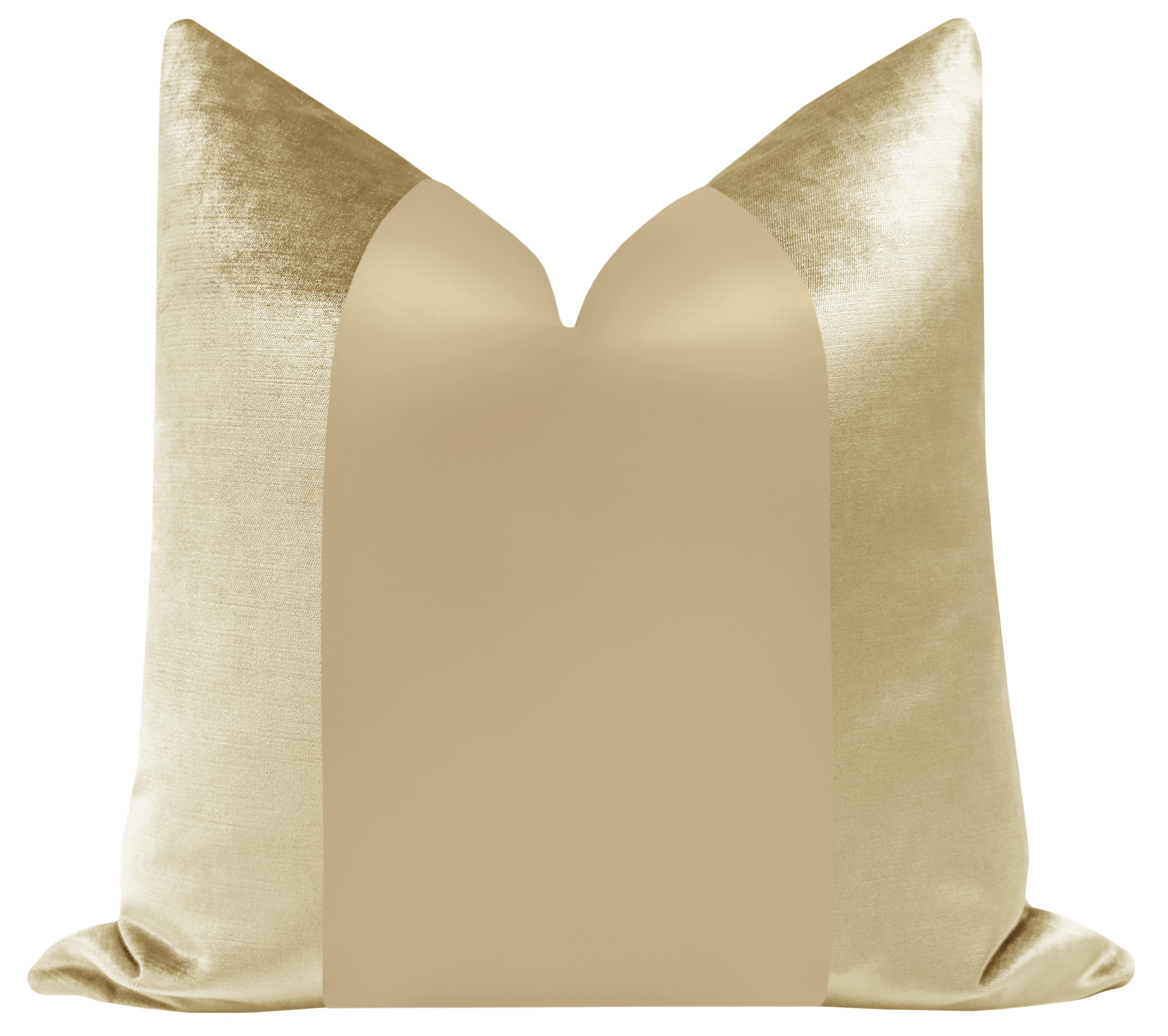 PANEL MONOCHROMATIC :: FAUX SILK VELVET // CHAMPAGNE - 24" X 24" - Image 0