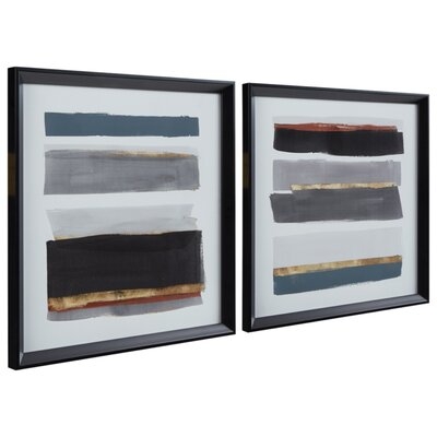 Contemporary Black/White/Gray Wall Art Set Of 2 - Image 0