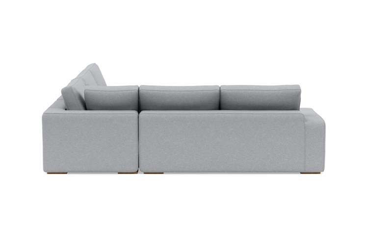 Ainsley Corner Sectional with Grey Gris Fabric, standard down blend cushions, and Natural Oak legs - Image 3