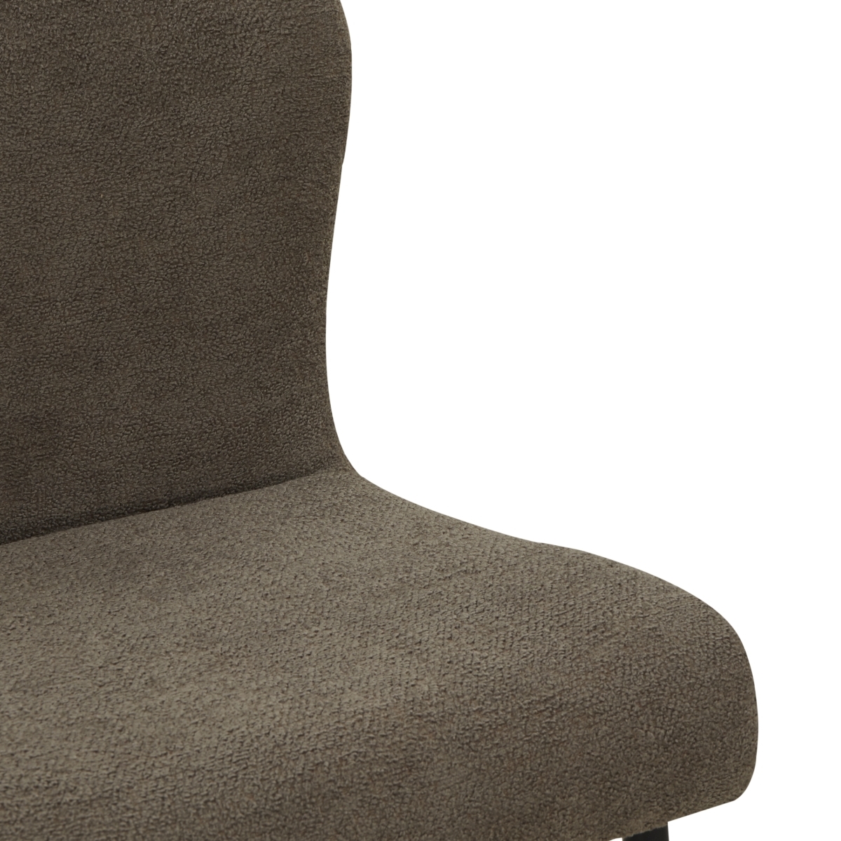Katlynn Boucle Dining Chair - Brown/Black - Image 2