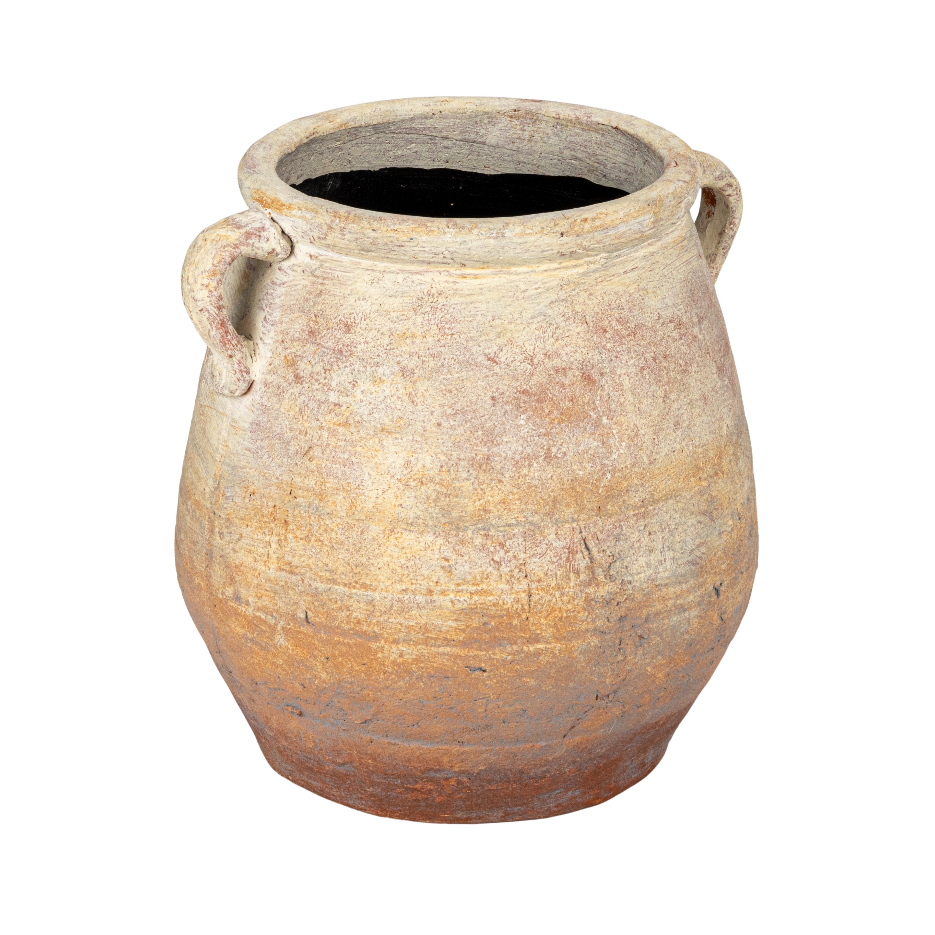 Whitewashed Terra-cotta Urn - Image 0