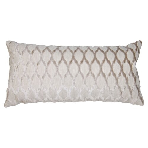 Square Feathers Marble Lattice Pillow Size: 12" x 24" - Image 0