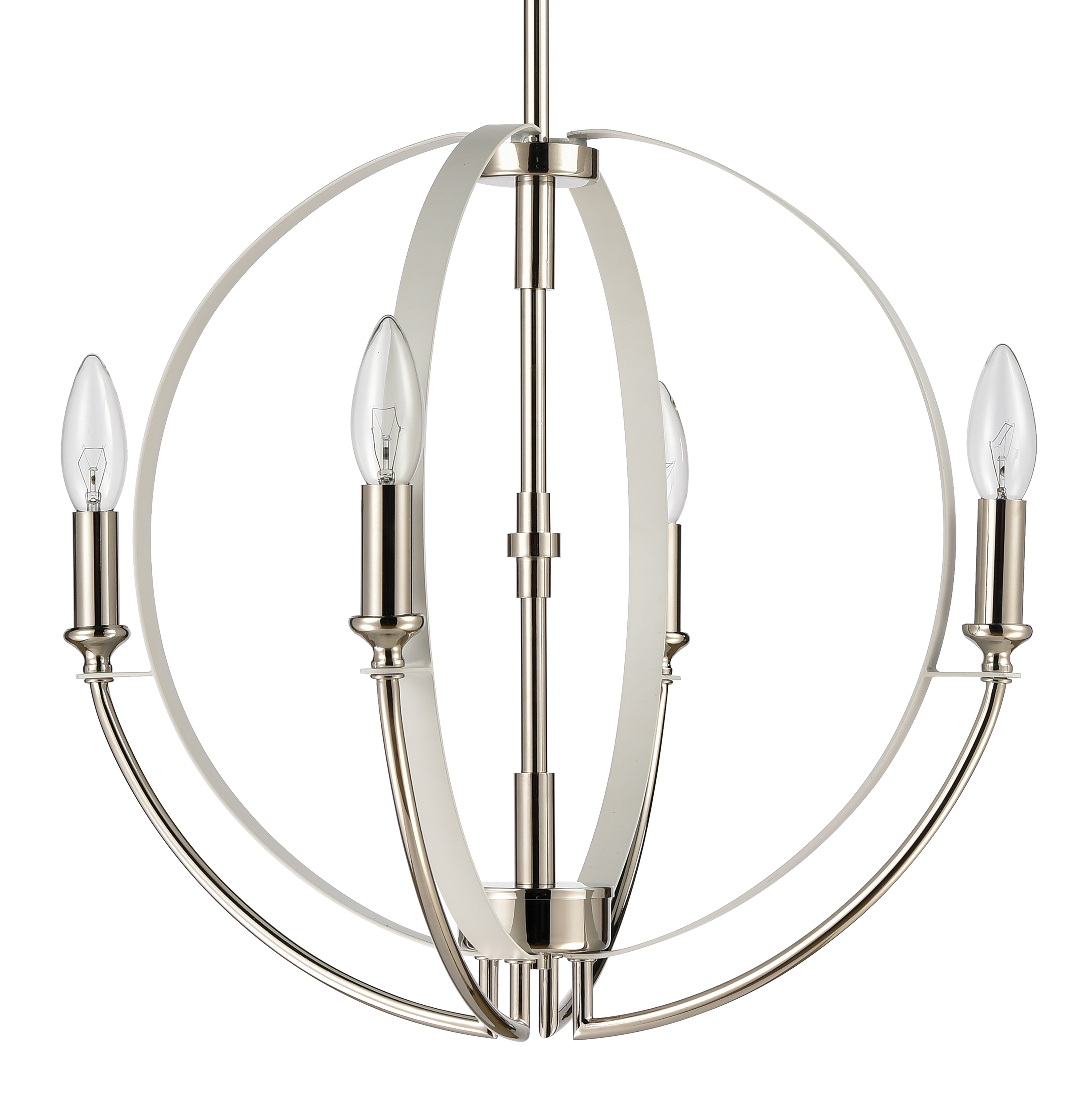 Rotunde 18'' Wide 4-Light Chandelier - Matte White - Image 3