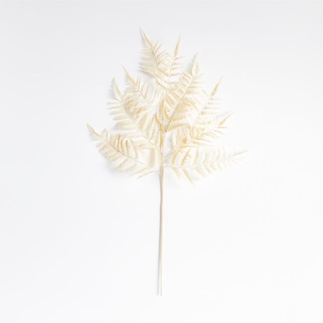 Faux White Fern Leaf Stem - Image 0